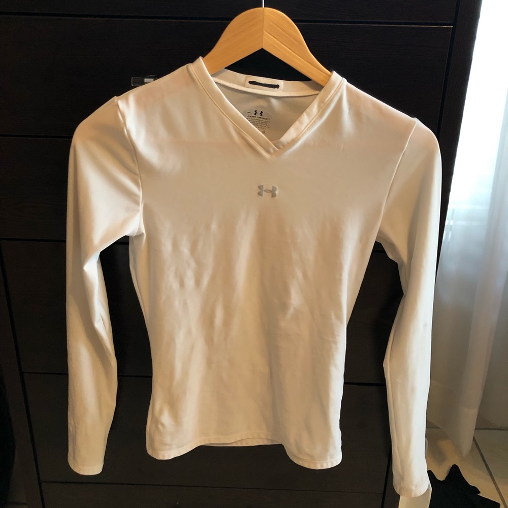 Dri fit white long sleeve under armour